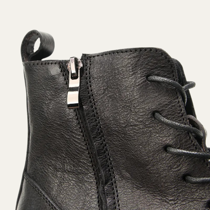 Mens Leather Casual Lace-Up Boots Retro Style