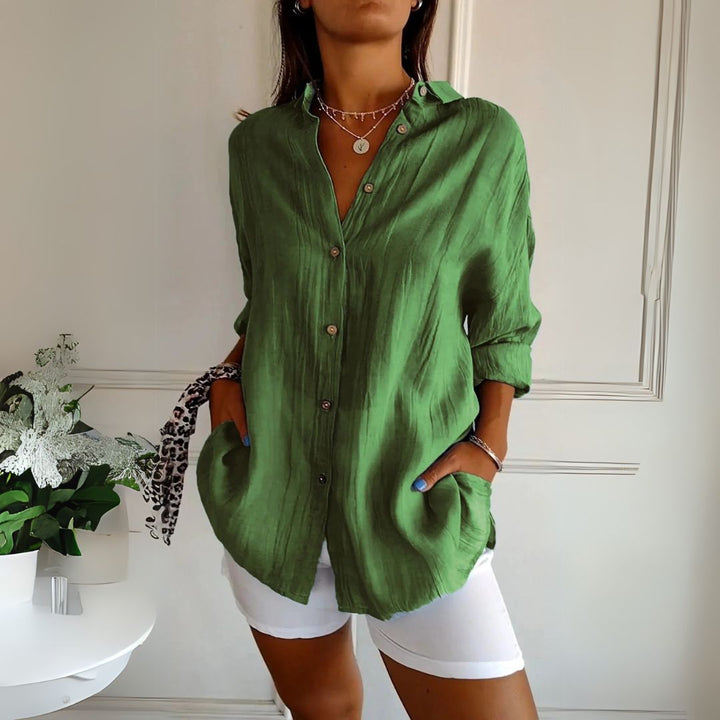 Womens Button-Up Shirt Classic Fit