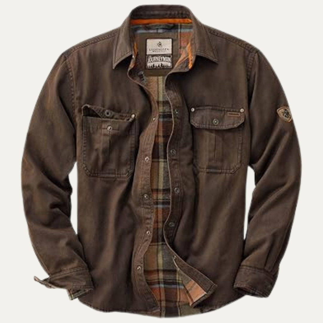Mens Cotton Jacket Water Resistant Flannel Lined