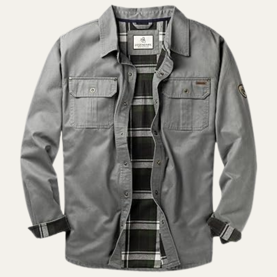 Mens Cotton Jacket Water Resistant Flannel Lined