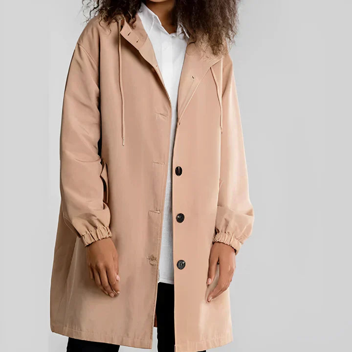 Womens Waterproof Raincoat with Hood Classic Fit