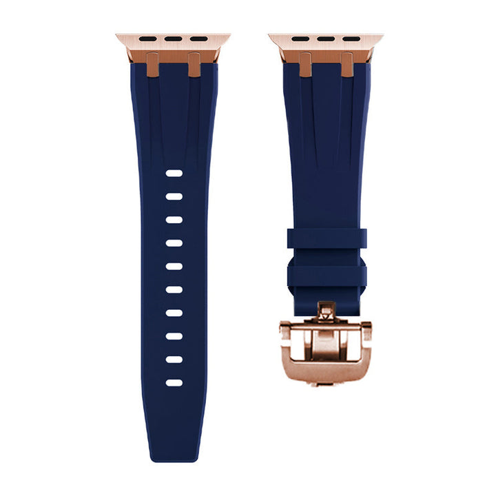 Unisex Silicone Watch Strap Durable Secure Buckle