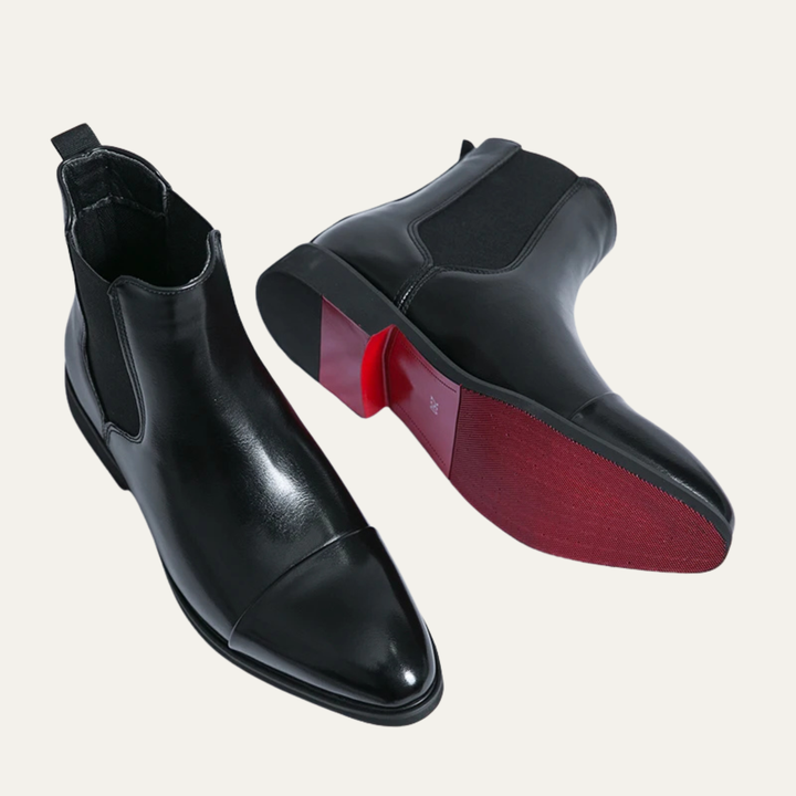 Mens Formal Leather Chelsea Boots with Sole - BritishMode