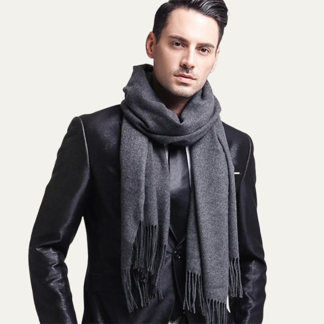 Mens Scarf Cashmere Merino Wool Soft Warm - BritishMode
