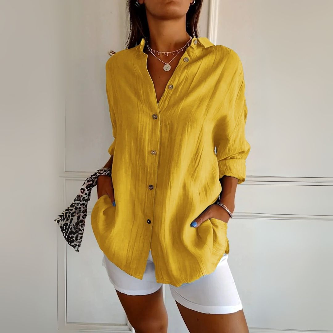 Womens Button-Up Shirt Classic Fit