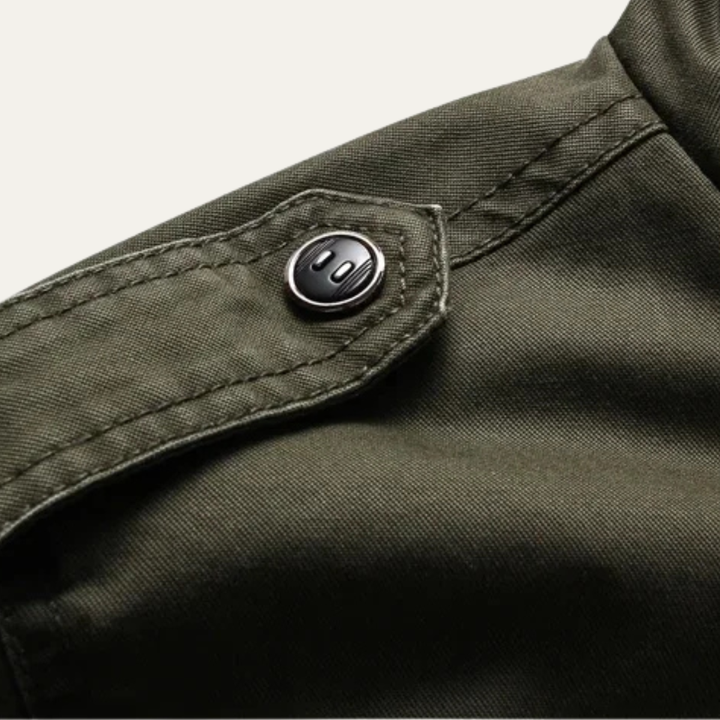Mens Military Jacket Stand Collar Pockets