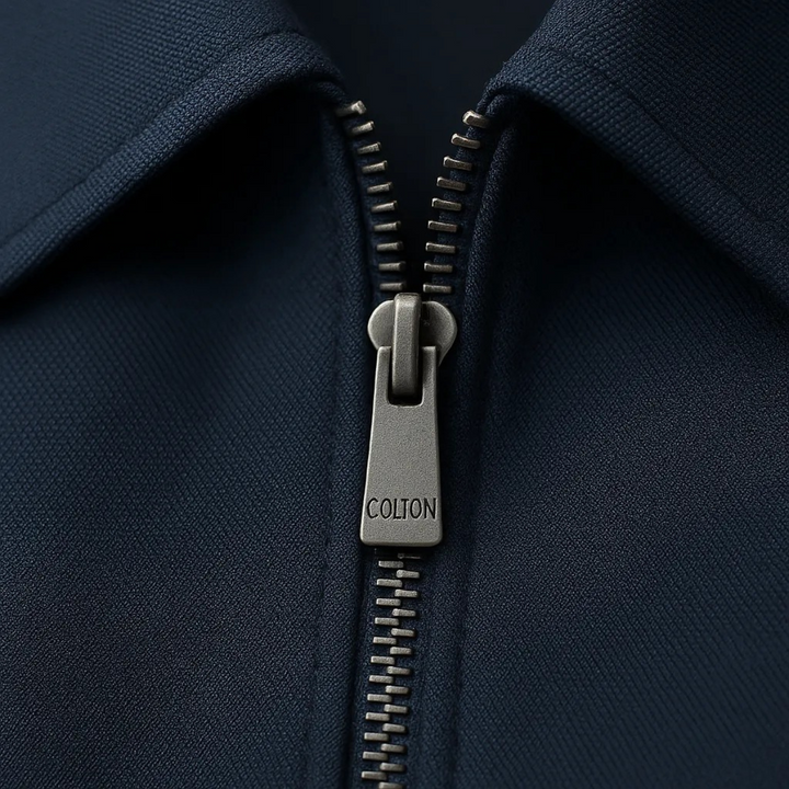 Mens Harrington Jacket Zip Front Minimalist Style