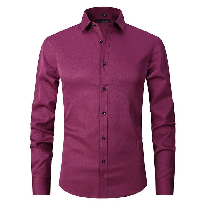 Mens Casual Button-Down Shirt Classic Fit Cotton
