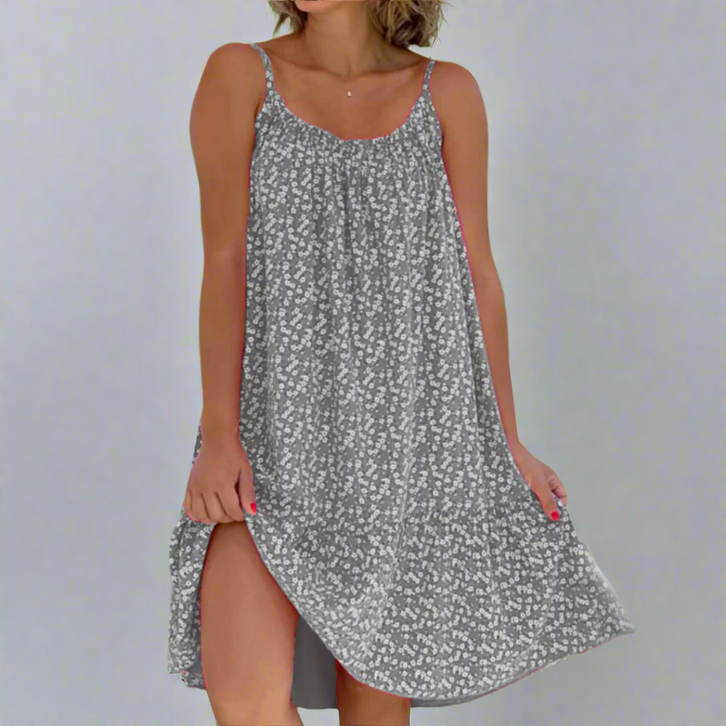 Womens Sundress Floral Pattern Sleeveless Fit