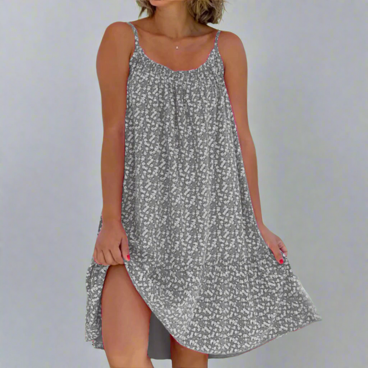 Womens Sundress Floral Pattern Sleeveless Fit