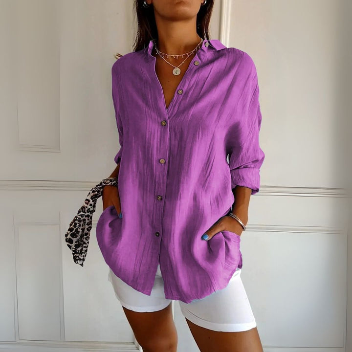 Womens Button-Up Shirt Classic Fit