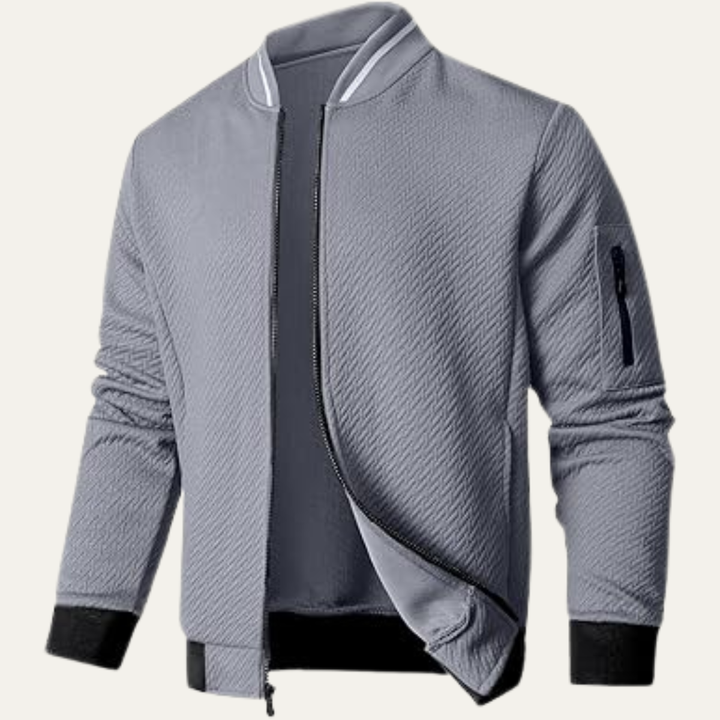 Mens Lightweight Bomber Jacket Casual Zip-Up