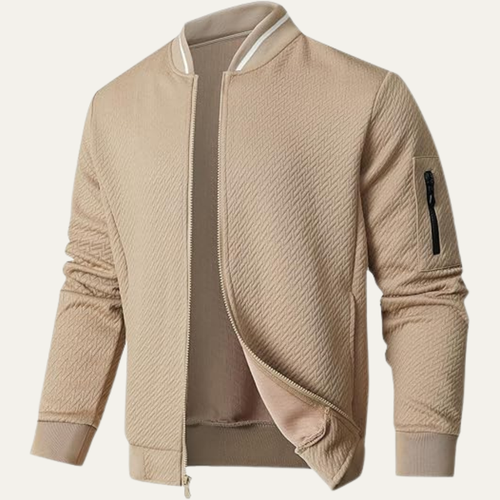 Mens Lightweight Bomber Jacket Casual Zip-Up