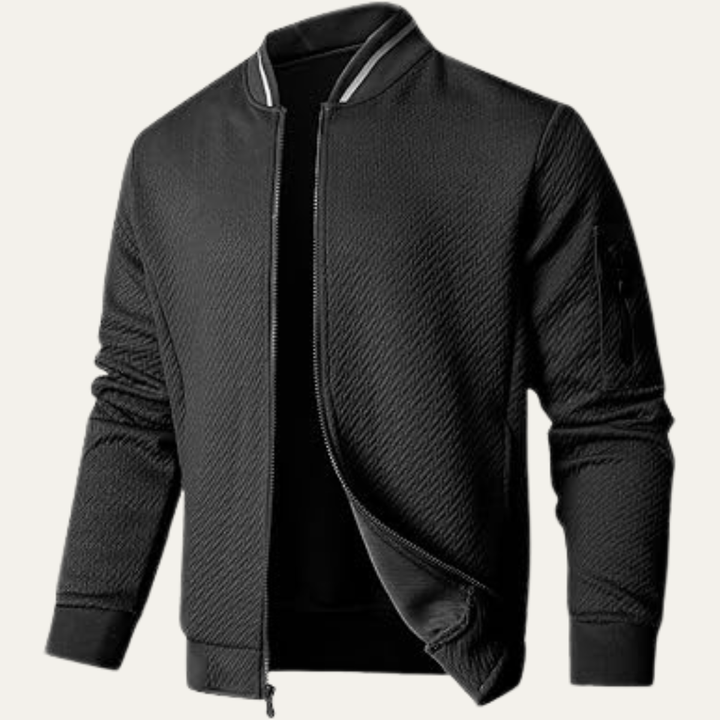 Mens Lightweight Bomber Jacket Casual Zip-Up - BritishMode