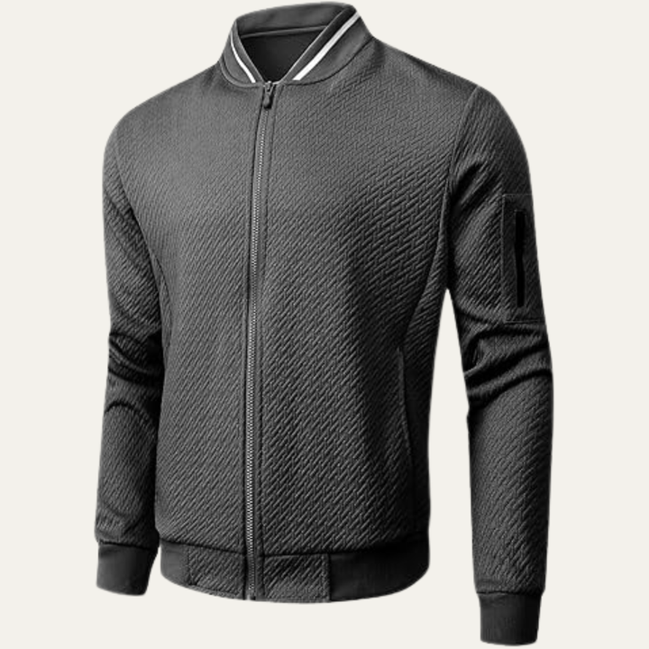 Mens Lightweight Bomber Jacket Casual Zip-Up