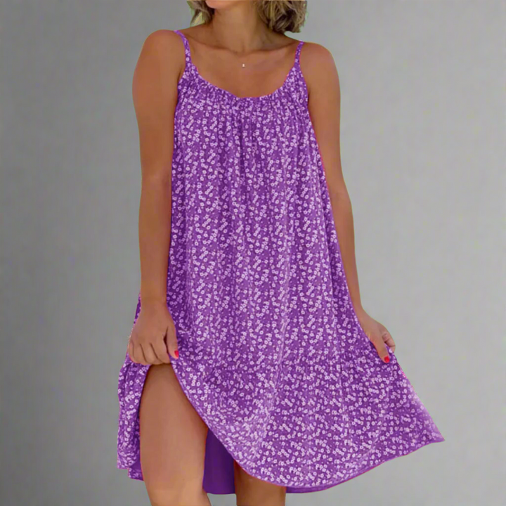 Womens Sundress Floral Pattern Sleeveless Fit - BritishMode