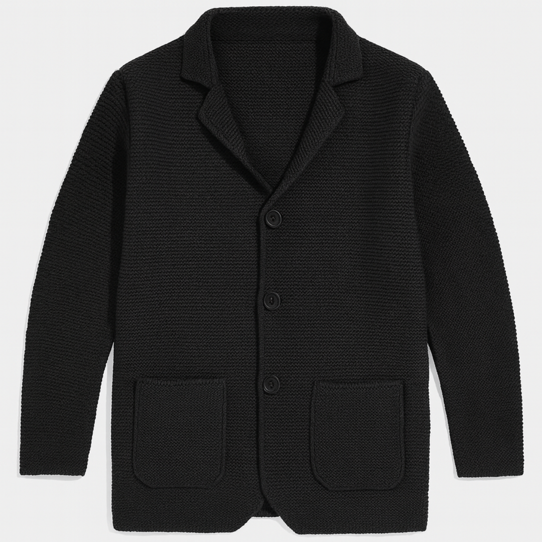 Mens Knitted Blazer Cardigan with Button Down Trendy Fit - BritishMode