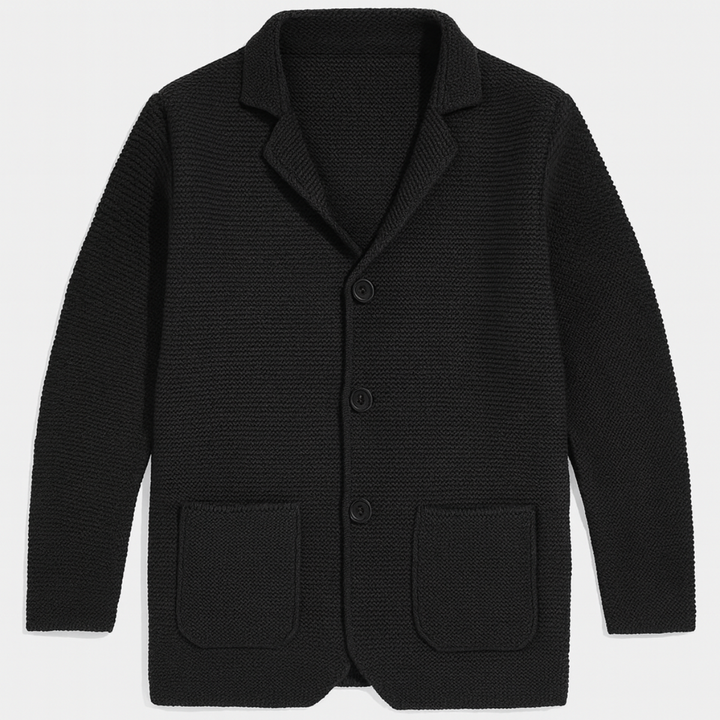 Mens Knitted Blazer Cardigan with Button Down Trendy Fit - BritishMode