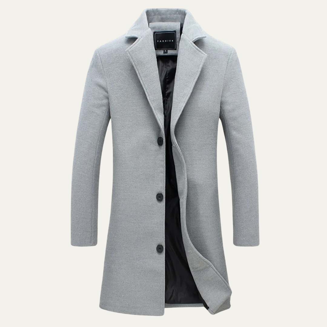 Mens Wool Blend Overcoat Slim Fit Winter - BritishMode