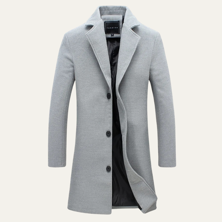 Mens Wool Blend Overcoat Slim Fit Winter - BritishMode