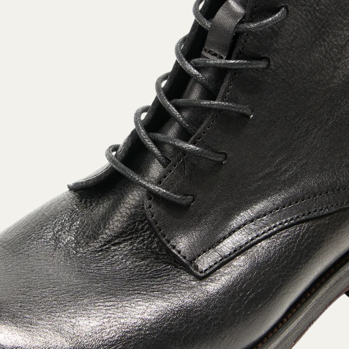 Mens Leather Casual Lace-Up Boots Retro Style