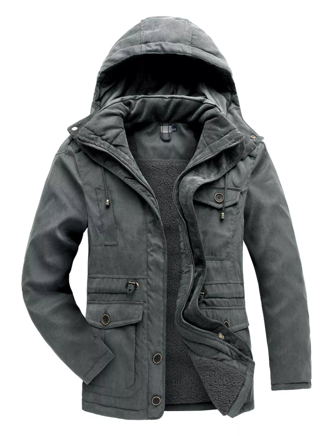 Mens Waterproof Hoodie Coat Warm Fit