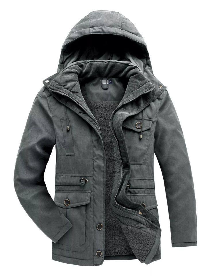 Mens Waterproof Hoodie Coat Warm Fit