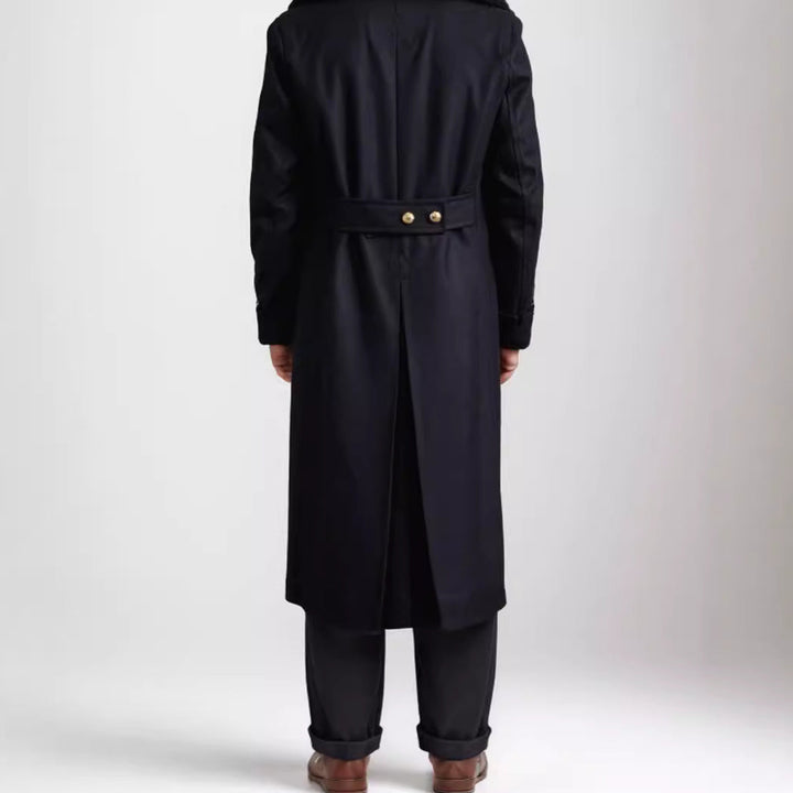 Mens Long Wool Coat Classic Fit