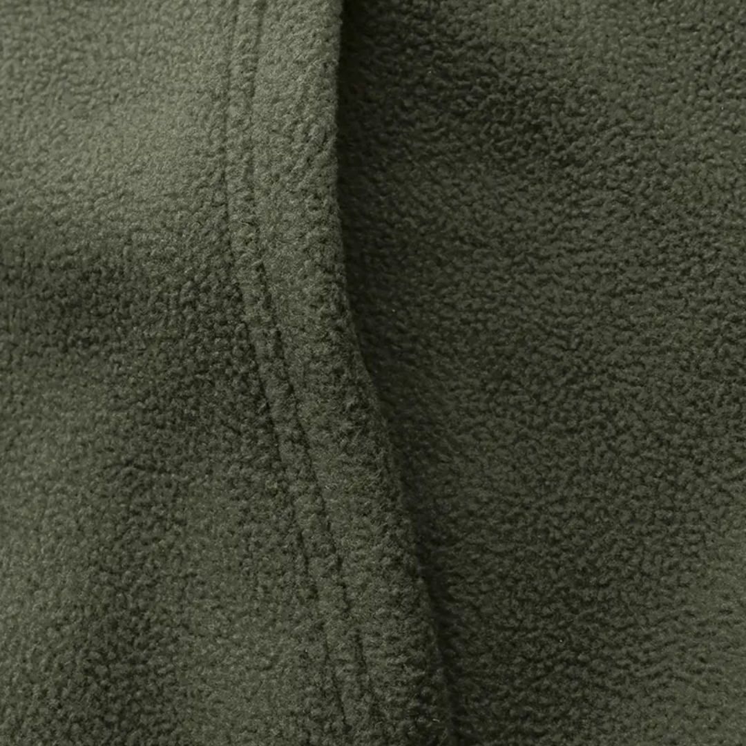 Mens Fleece Jacket with Hood and Zip Front