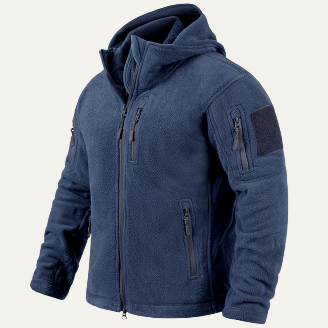 Mens Hooded Jacket Fleece Warm Tactical Fit