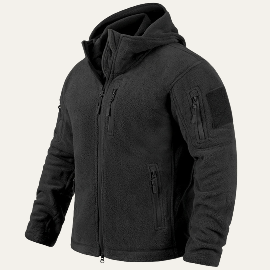 Mens Hooded Jacket Fleece Warm Tactical Fit