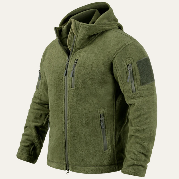 Mens Hooded Jacket Fleece Warm Tactical Fit