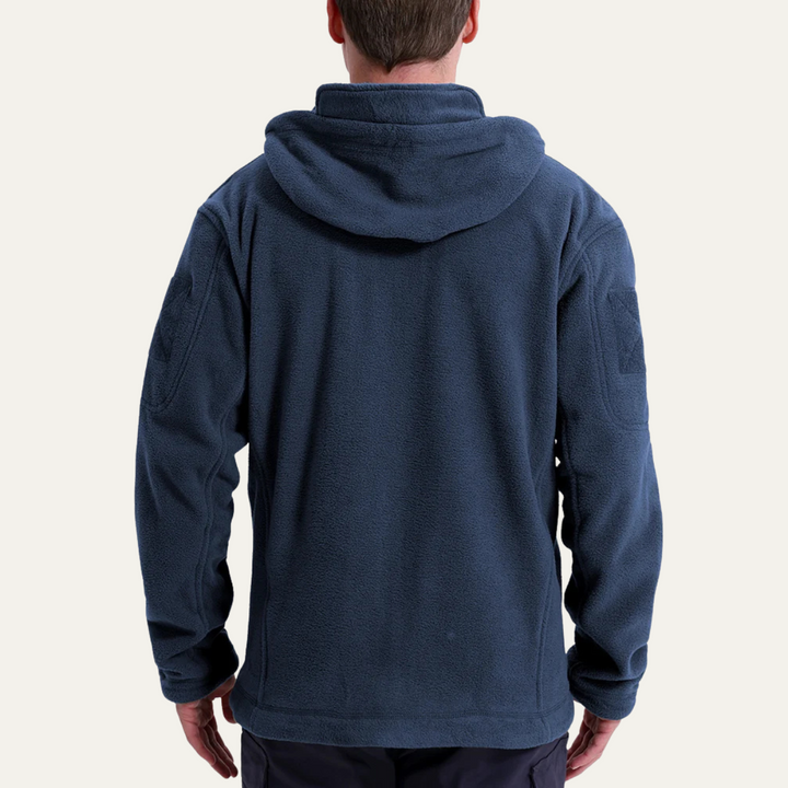 Mens Hooded Jacket Fleece Warm Tactical Fit
