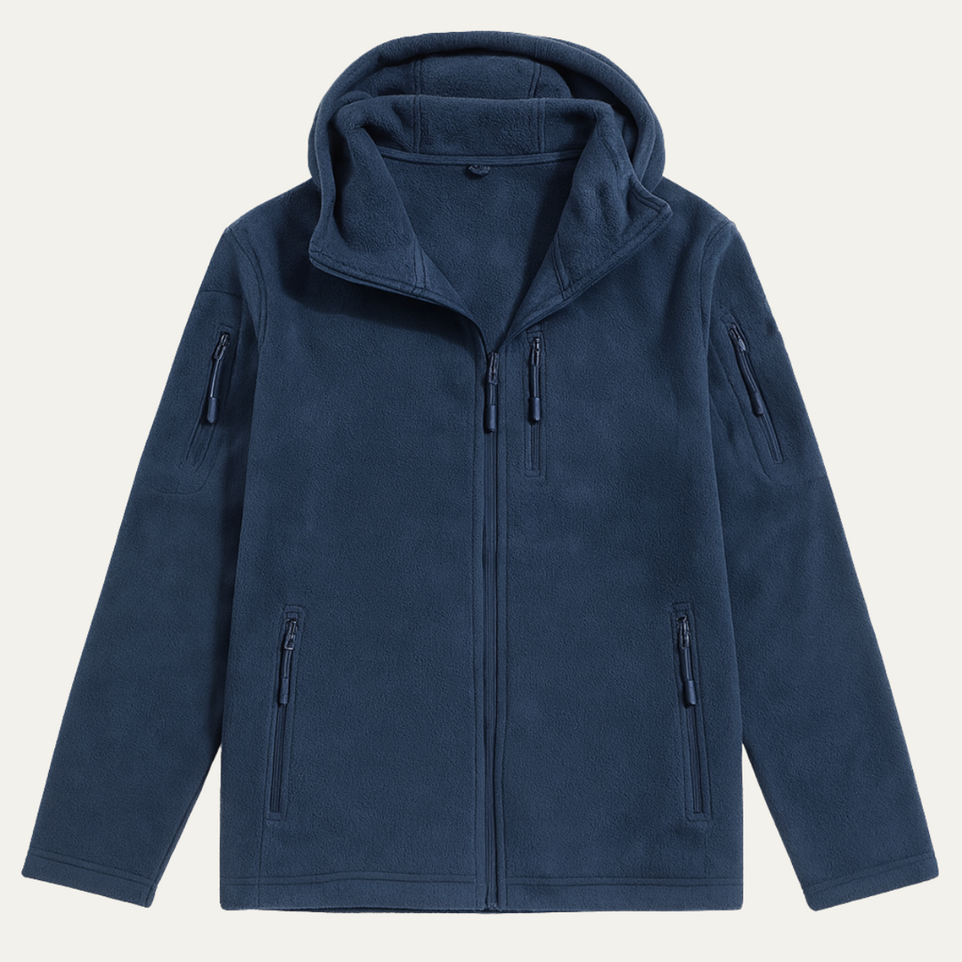 Mens Hooded Jacket Fleece Warm Tactical Fit - BritishMode