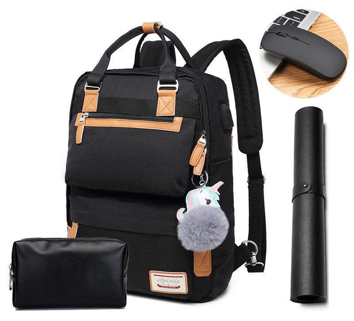 Womens Waterproof Backpack with 15.6-Inch Laptop Compartment
