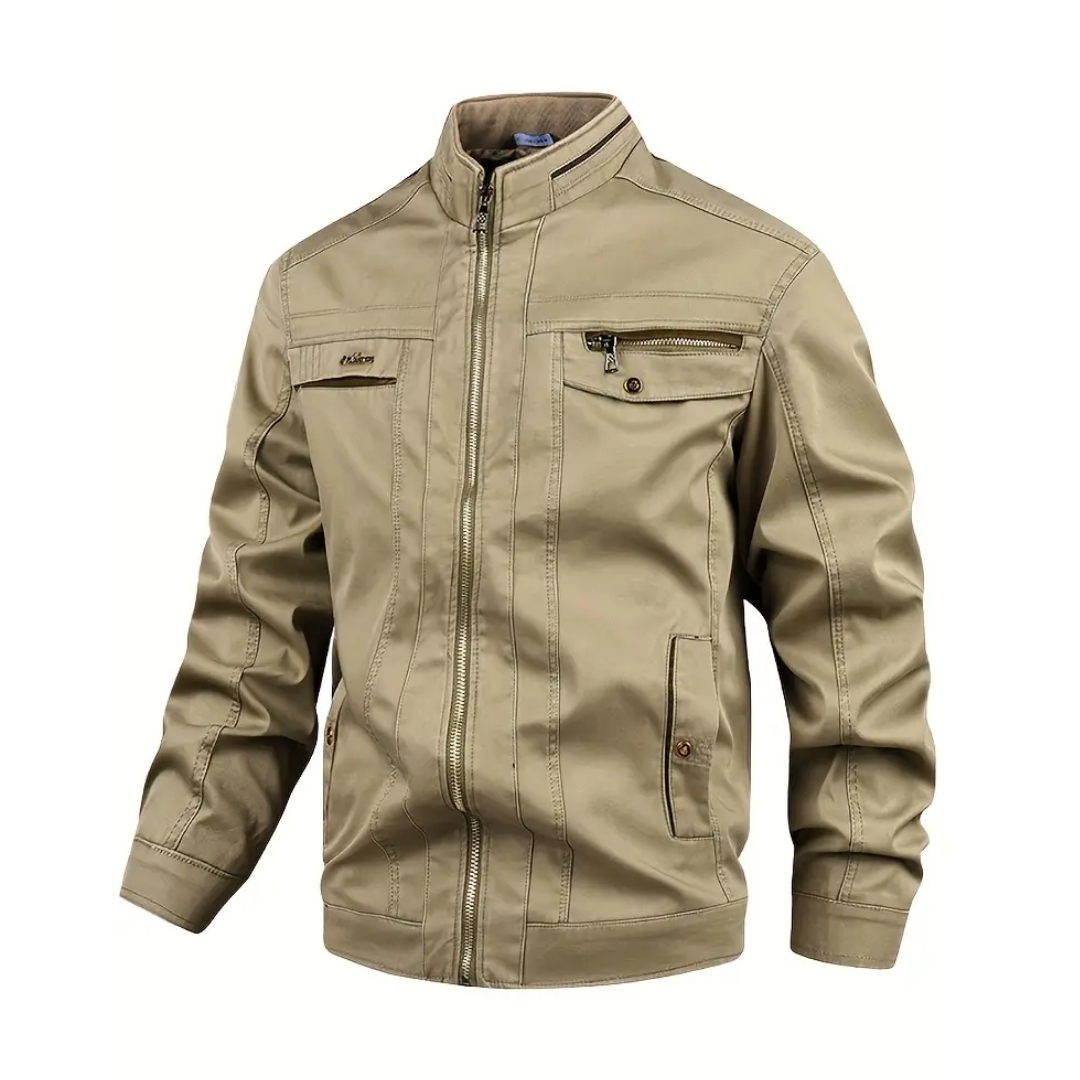 Mens Cotton Jacket Windproof Water-Repellent Field Style - BritishMode