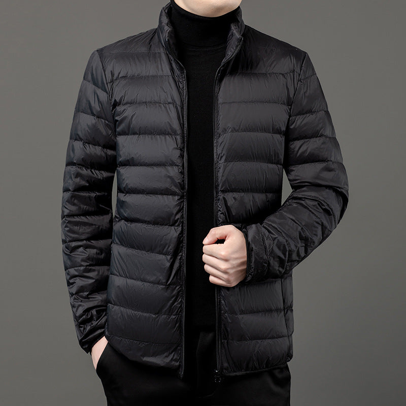 Mens Slim-Fit Lightweight Puffer Jacket