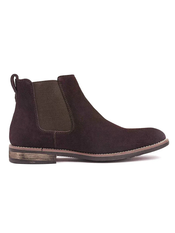 Unisex Chelsea Boots Suede Slip-On