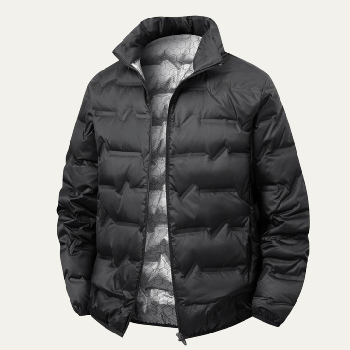 Mens Quilted Puffer Jacket Warm Insulated Winter - BritishMode