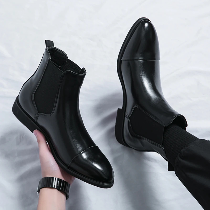 Mens Formal Leather Chelsea Boots with Sole