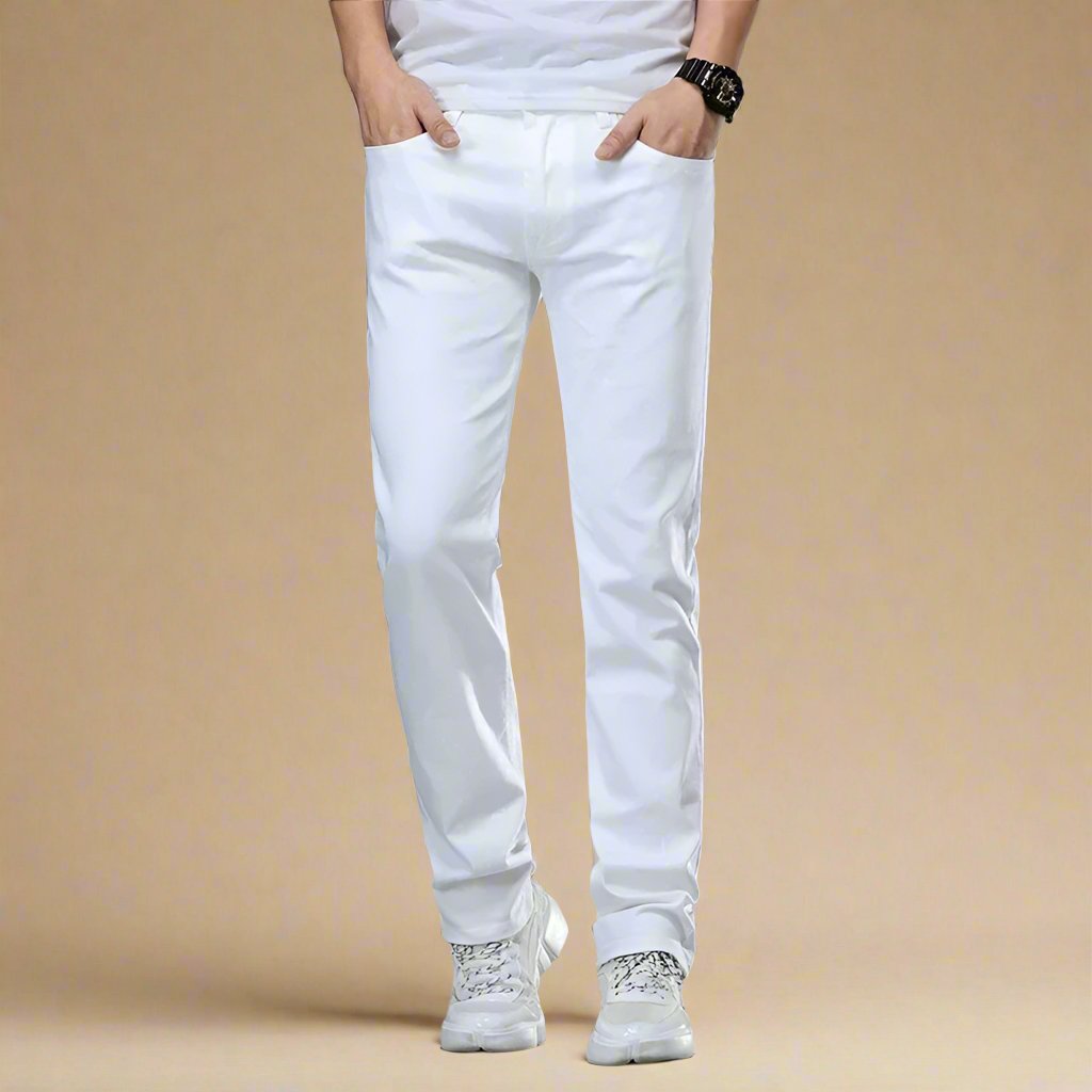 Mens Jeans Casual Summer Regular Fit - BritishMode