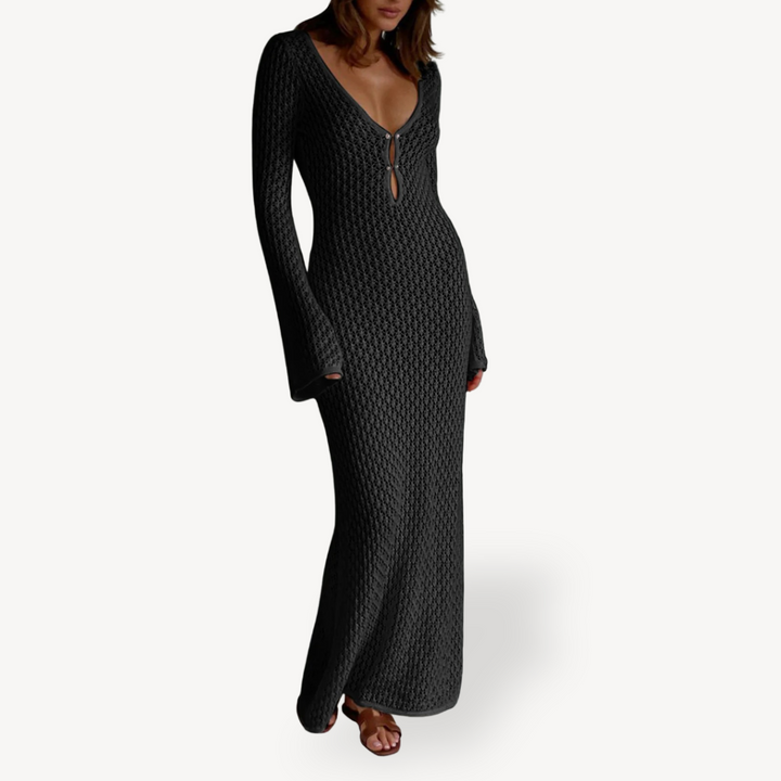 Womens Knit Maxi Dress Beach Coverup Relaxed Fit