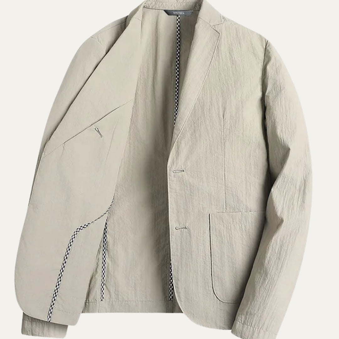 Mens Linen Blazer Relaxed Fit Tailored Style