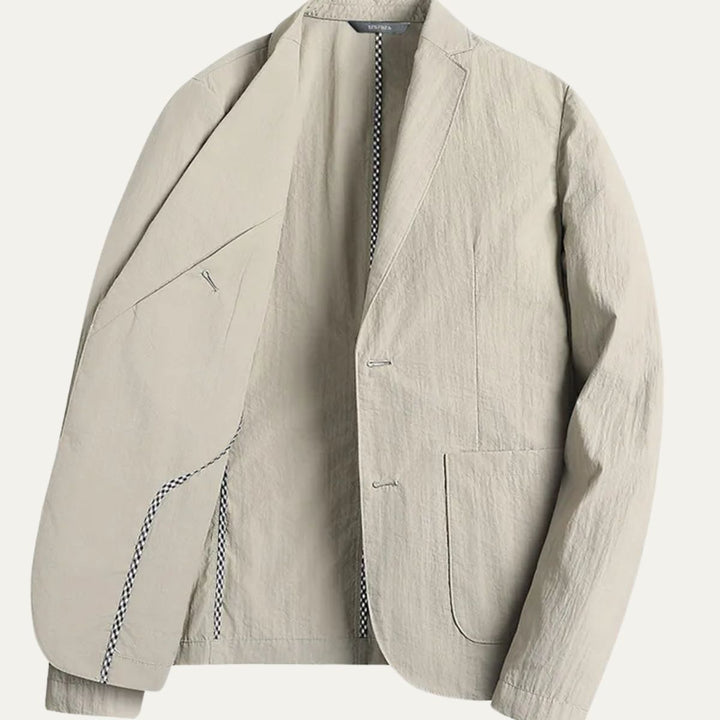 Mens Linen Blazer Relaxed Fit Tailored Style
