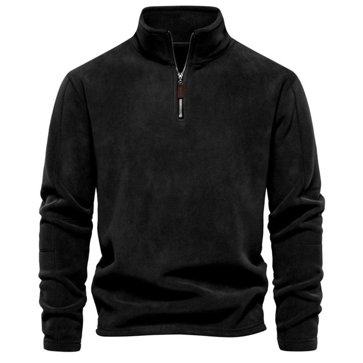 Mens Quilted Pullover with Funnel Neck