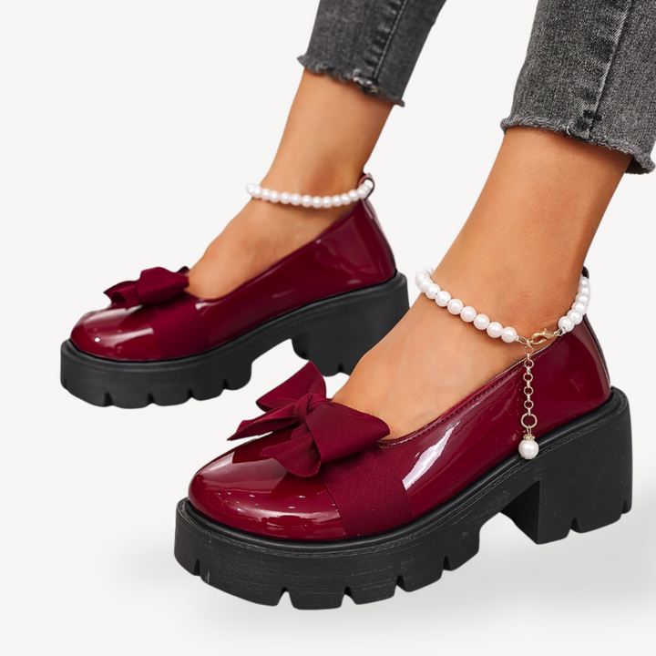 Womens Orthopedic Faux Leather Pumps Platform Style