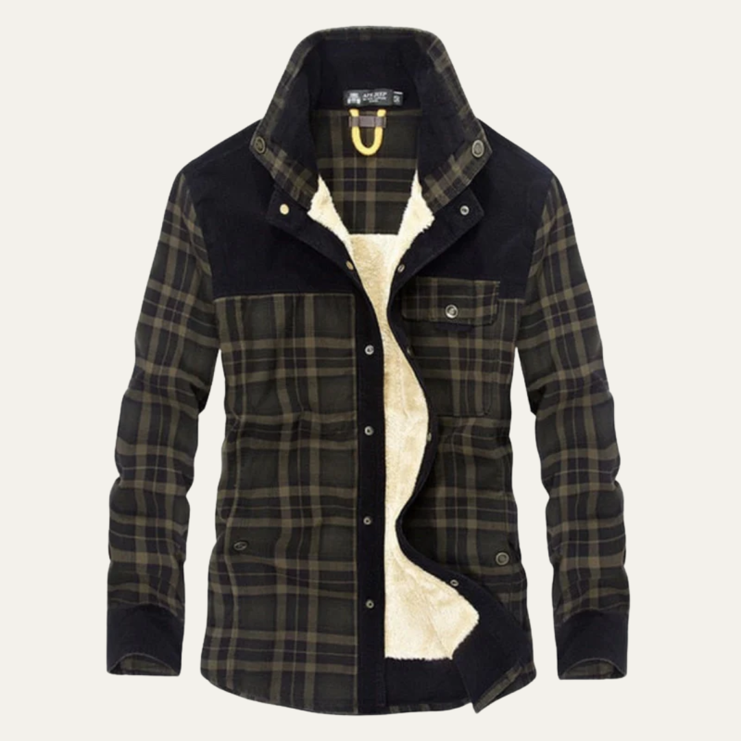 Mens Flannel Shirt Jacket Sherpa Lined Relaxed Fit