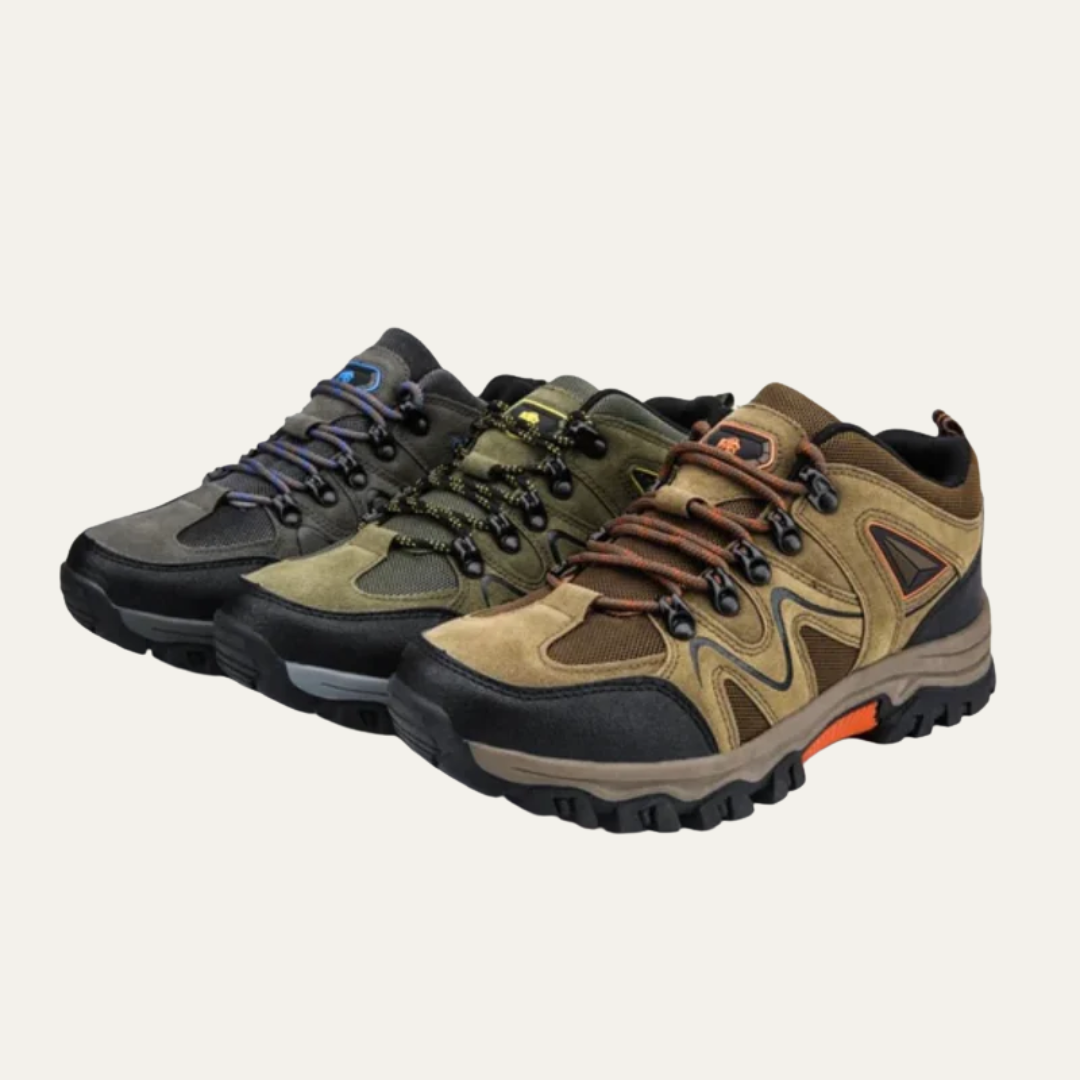 Mens Trail Shoes Mesh Panel Rugged Design