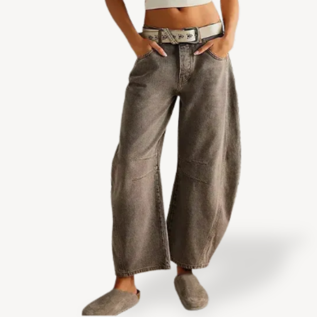 Womens Wide Leg Jeans Denim Relaxed Fit