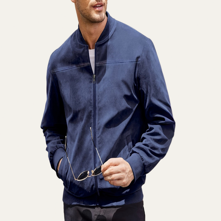 Mens Bomber Jacket Zip Front Classic Fit - BritishMode